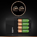 Duracell Battery Charger 4 Hours with 4 Pcs Battery (2AA 1300mAh & 2AAA 750mAh) Blister Pack