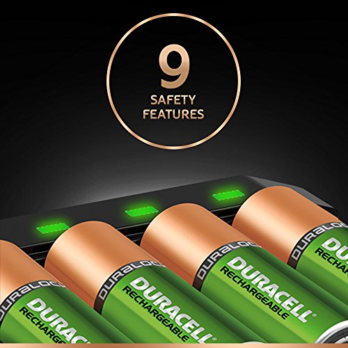 Duracell Battery Charger 4 Hours with 4 Pcs Battery (2AA 1300mAh & 2AAA 750mAh) Blister Pack