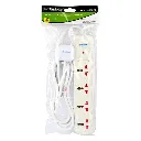 [TPB 14I-2M-CB] Terminator 4 Way Universal Power Extension Socket With Indicator 1.00mm2 Wire Off Wh.webp