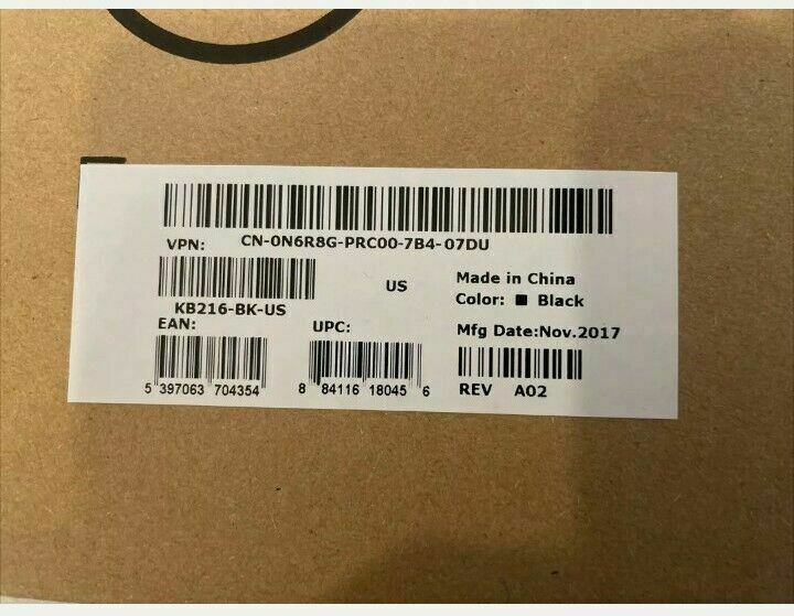 Dell Multimedia Keyboard-KB216 - US International (QWERTY) - Black