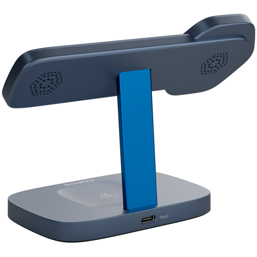 CANYON Wireless Charging Station Hexagon 310 3in1 DarkGrey/Blue - Extra Image 1