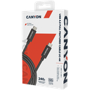 CANYON UC-44, cable, U4-CC-5A1M-E, USB4 TYPE-C to TYPE-C cable assembly 40G 1m 5A 240W(ERP) with E-MARK, CE, ROHS, black - Extra Image 1