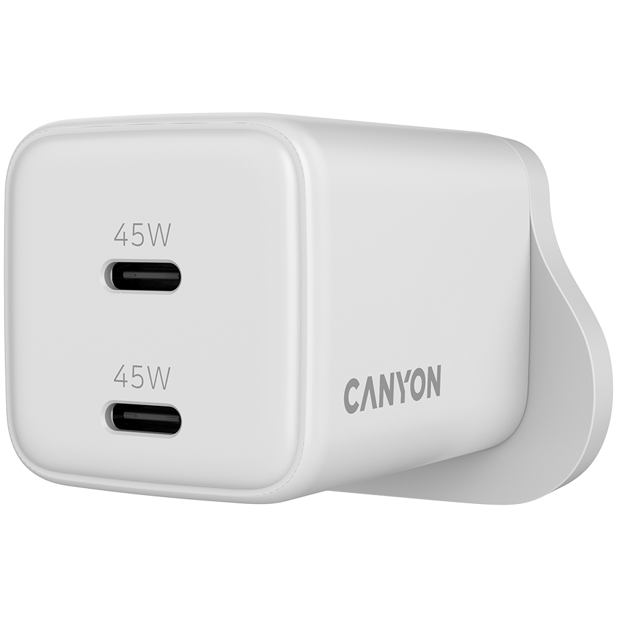 CANYON charger CU65ACC GaN 65W 2xPD 1xQC UK White - Extra Image 3