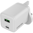 CANYON charger CU45AC GaN 45W 1xPD 1xQC UK White - Extra Image 1