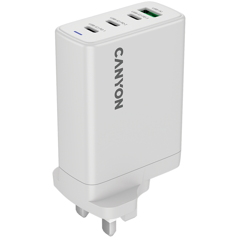 CANYON charger OnCharge 140 GAN Total 150W MAX 3 USB-C +1 USB-A White UK plug - Extra Image 2