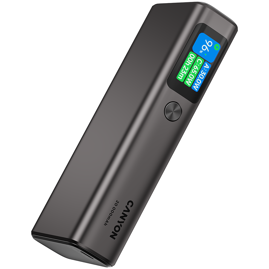 CANYON power bank OnPower 230 TFT 20000 mAh PD130W Dark Grey - Extra Image 1
