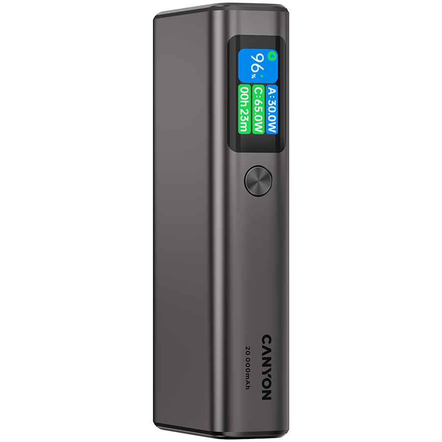 CANYON power bank OnPower 230 TFT 20000 mAh PD130W Dark Grey - Extra Image 3