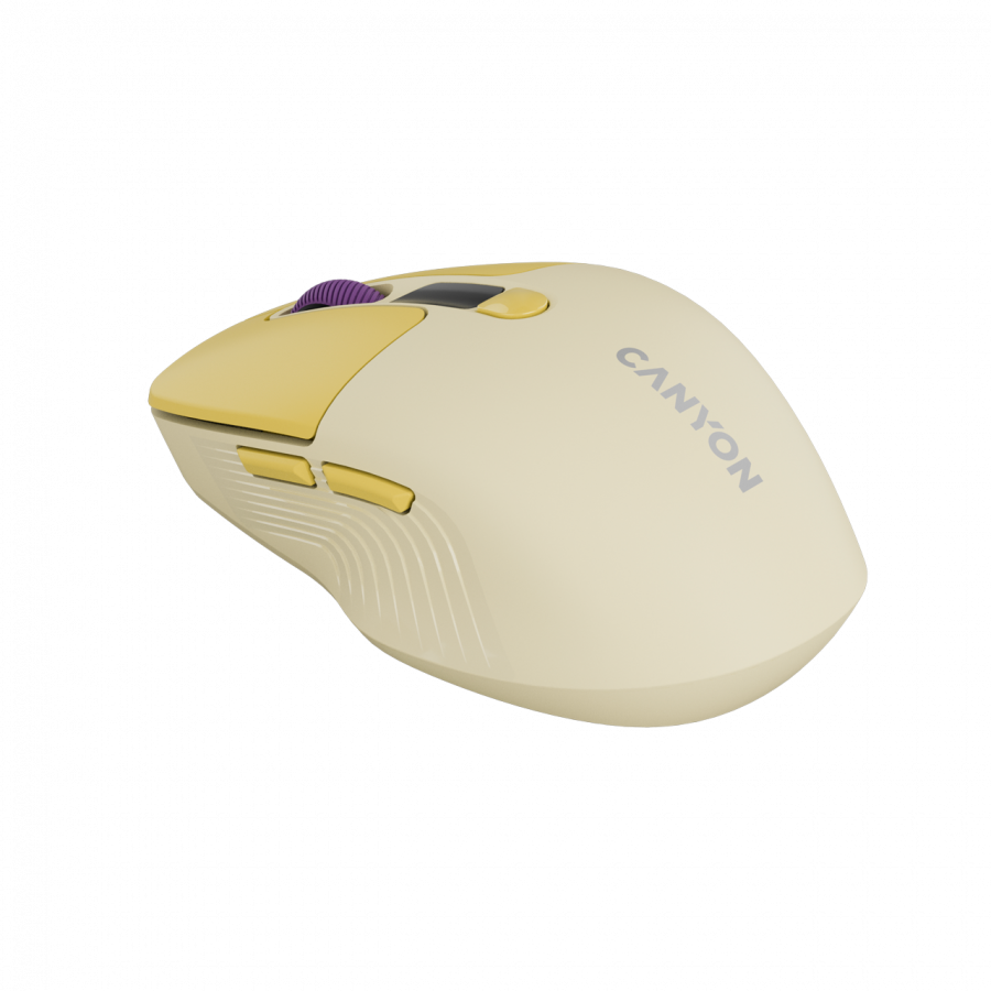 CANYON mouse MW-26 LCD Silent Dual Mode Wireless Yellow - Extra Image 1