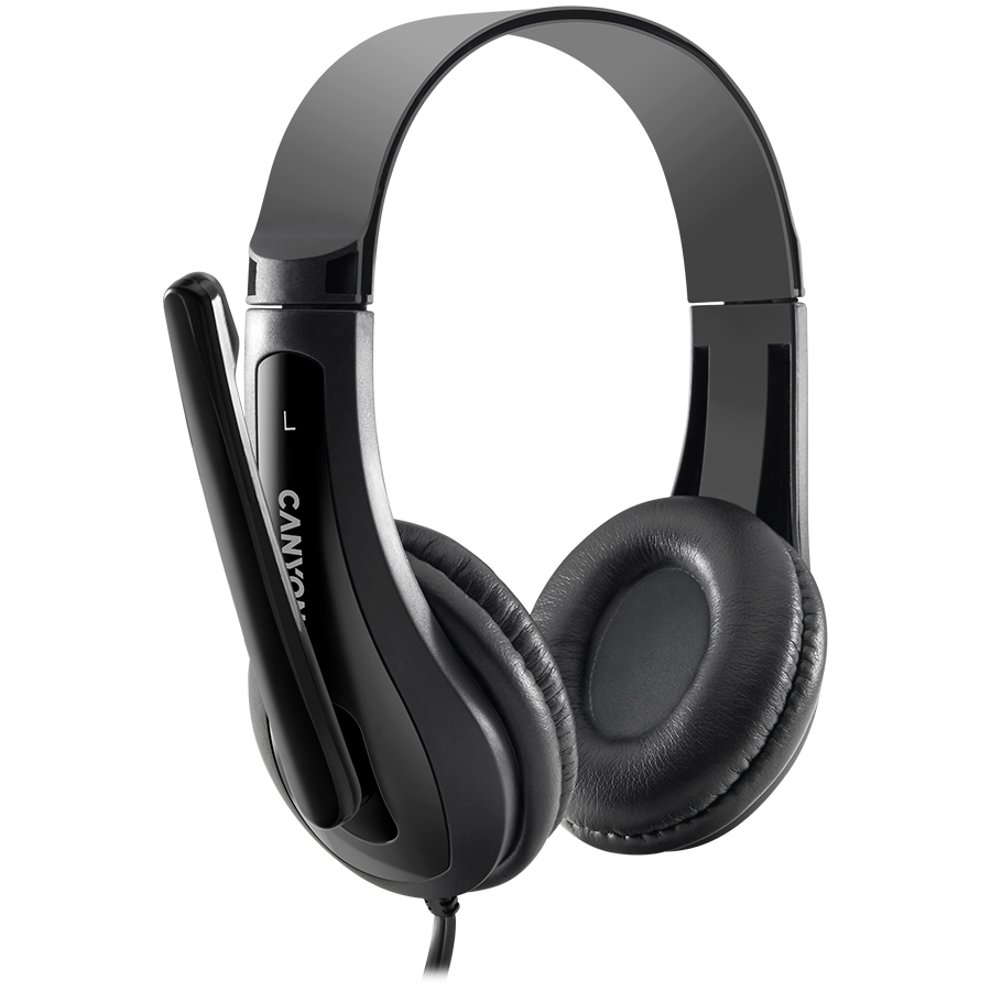 CANYON PC headset HSC-1 PC Mic Flat 2m Black - Extra Image 2