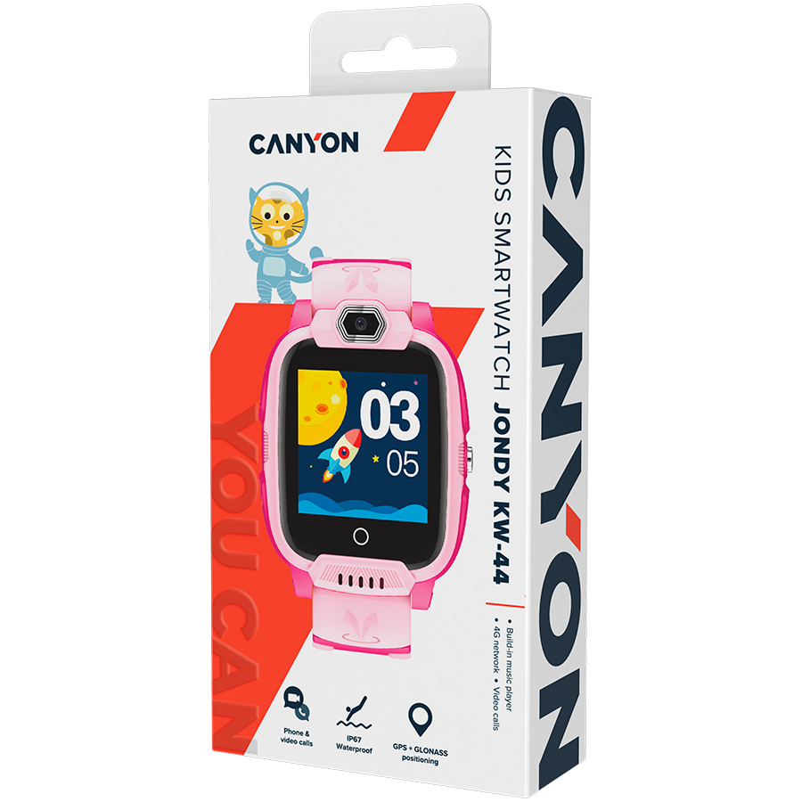 CANYON kids watch Jondy KW-44 4G Camera GPS Music Pink - Extra Image 1