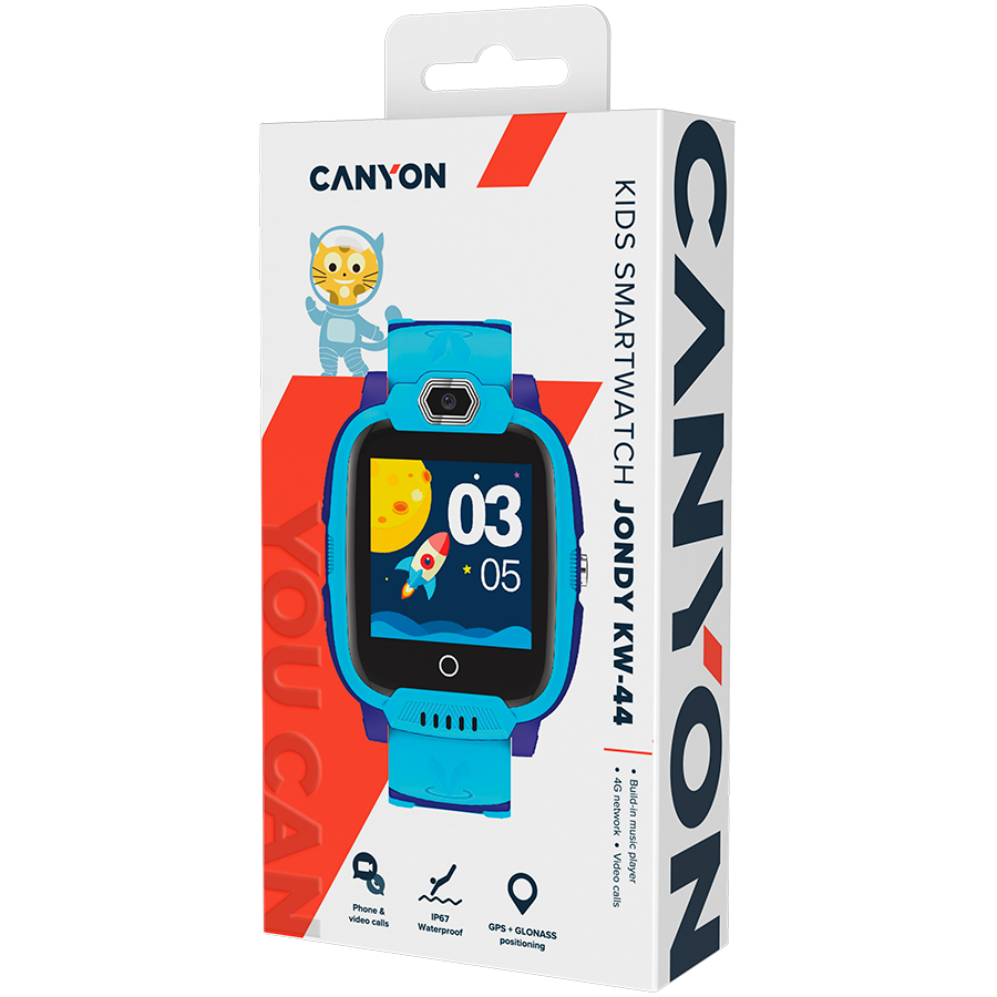 CANYON kids watch Jondy KW-44 4G Camera GPS Music Blue - Extra Image 1