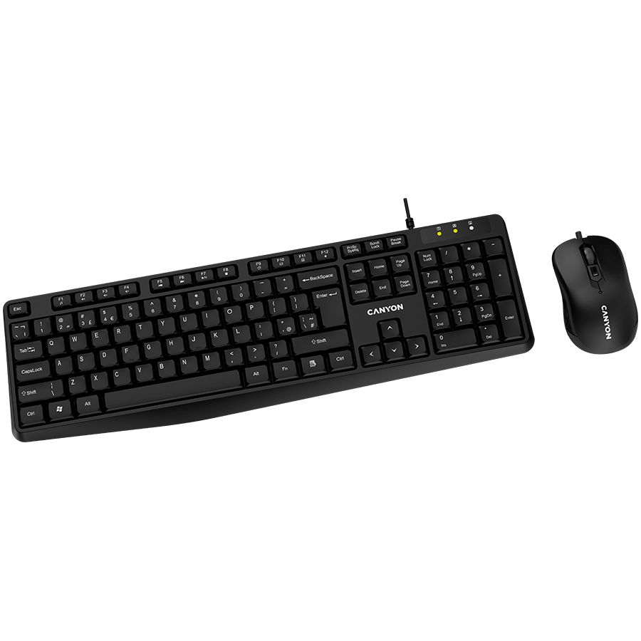 CANYON SET-1 EN+AR Keyboard+Mouse Wired Black - Extra Image 2