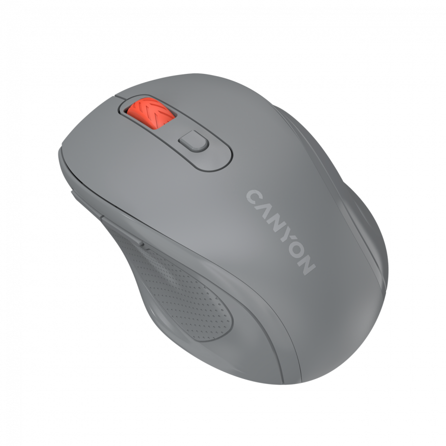Canyon 6 buttons wireless 2.4Ghz mouse, MX8650A Sensor, DPI up to 1600,Injection case, 3 M life times left and right switches, 2xAAA battery, ABS material. Size: 105x71x40mm, Weight: 59g, Dark grey - Extra Image 2