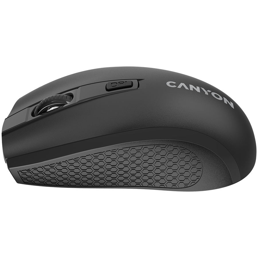 CANYON MW-7, 2.4Ghz wireless mouse, 6 buttons, DPI 800/1200/1600, with 1 AA battery ,size 110*60*37mm,58g,black - Extra Image 1
