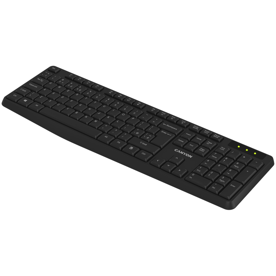 CANYON keyboard KB-W01 Wireless Black EN/AR - Extra Image 2