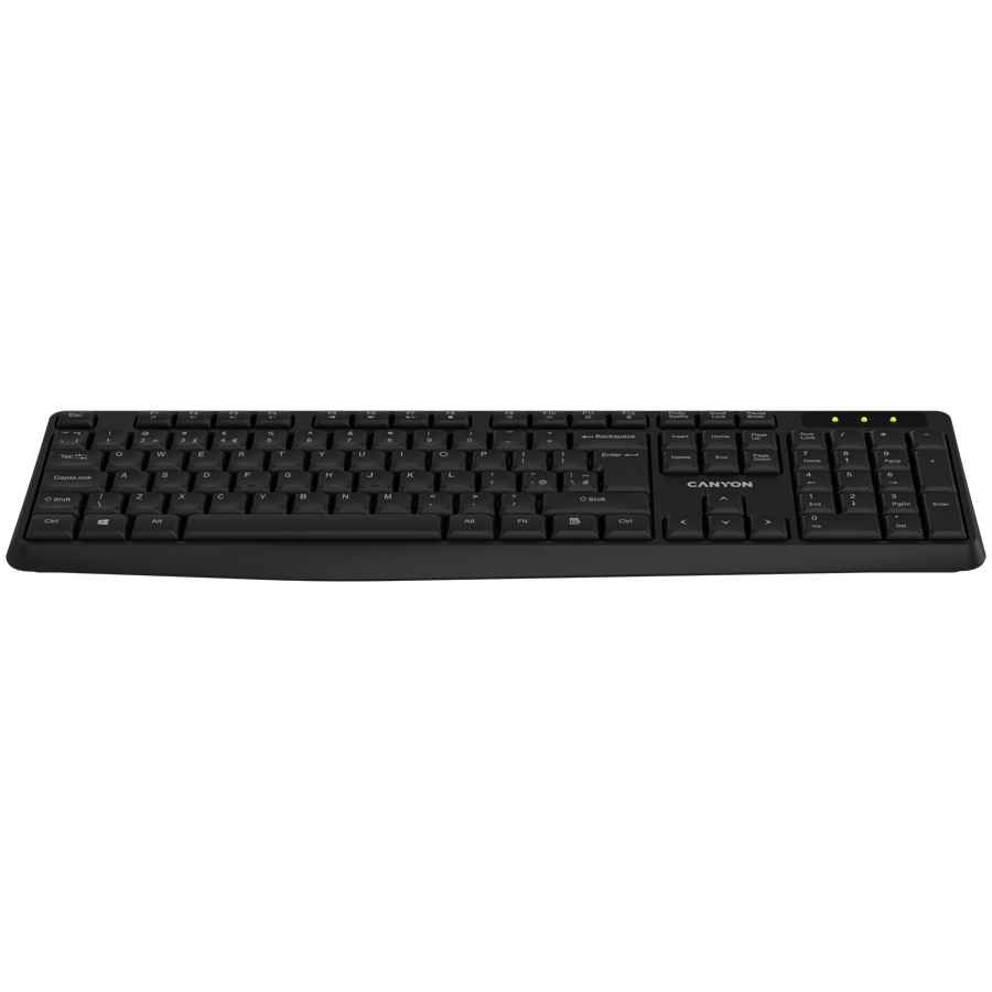 CANYON keyboard KB-W01 Wireless Black EN/AR - Extra Image 3