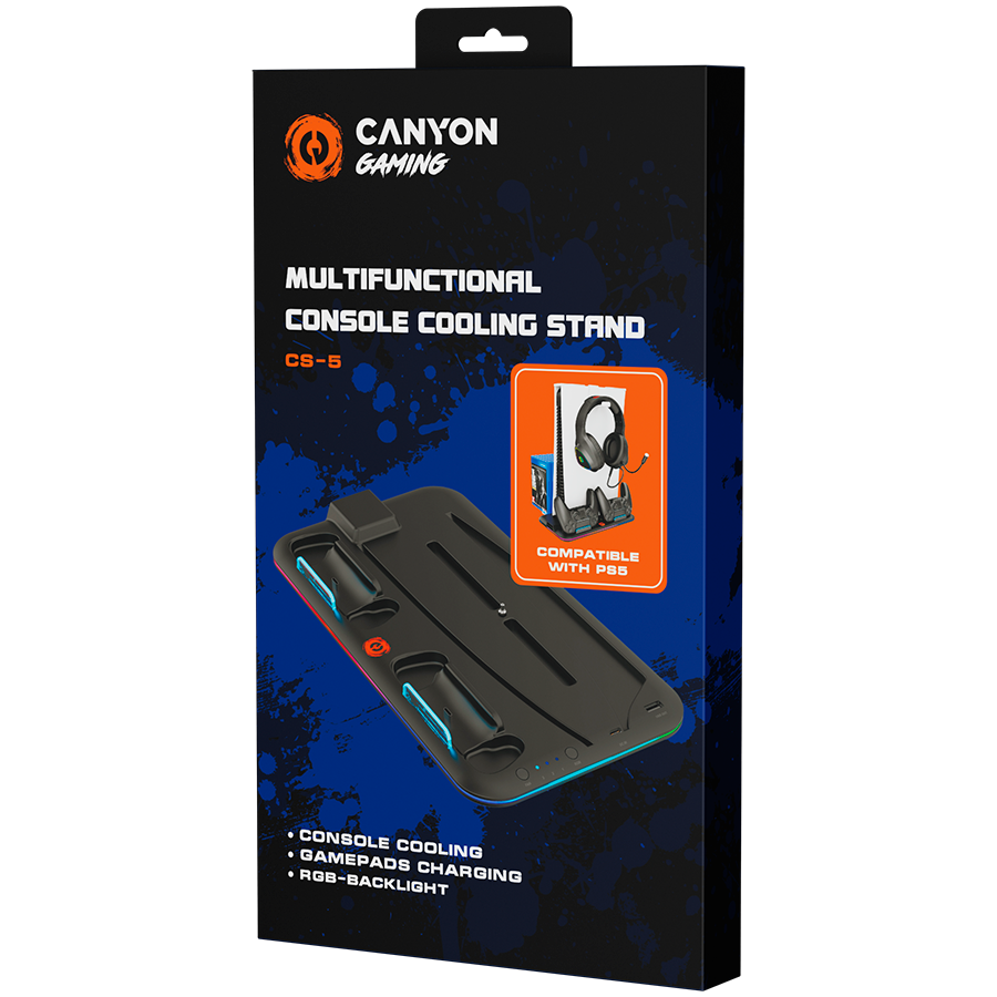 CANYON cooling stand CS-5 RGB PS5 Charge Black - Extra Image 1