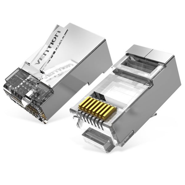 [IDFR0-50] VENTION Cat.6A FTP RJ45 Modular Plug Transparent 50 Pack Model # IDFR0-50