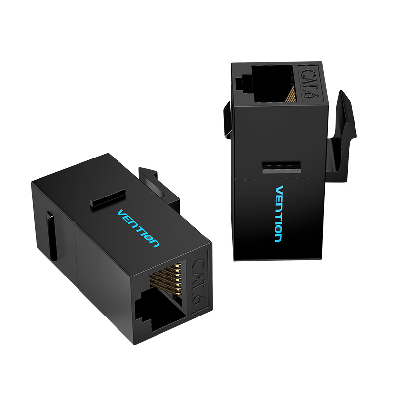 [IPGB0-5] VENTION Cat.6 UTP Keystone Jack Coupler 5 Pack Black Model # IPGB0-5