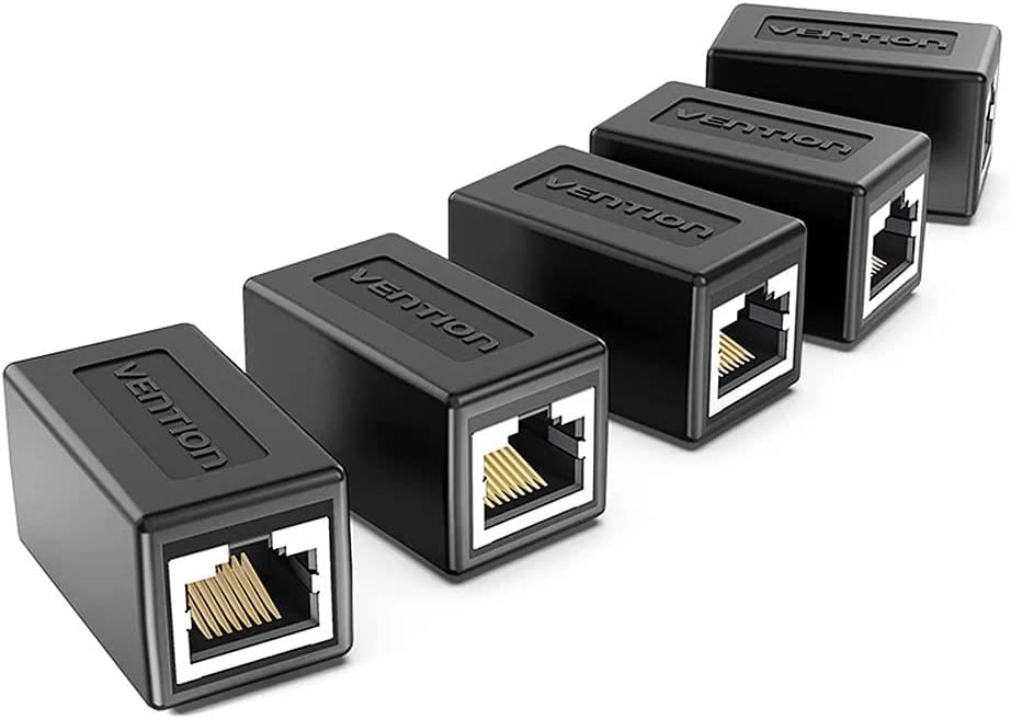 [IPVB0-5] VENTION Cat.6 FTP Keystone Jack Coupler 5 Pack Black Model # IPVB0-5