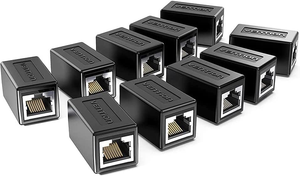 VENTION Cat.6 FTP Keystone Jack Coupler 10 Pack Black Model # IPVB0-10