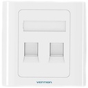 VENTION 2 Port keystone Jack Wall Plate White 86 Type Model # IFBW0