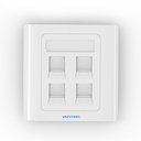 VENTION 4 Port keystone Jack Wall Plate White 86 Type Model # IFCW0