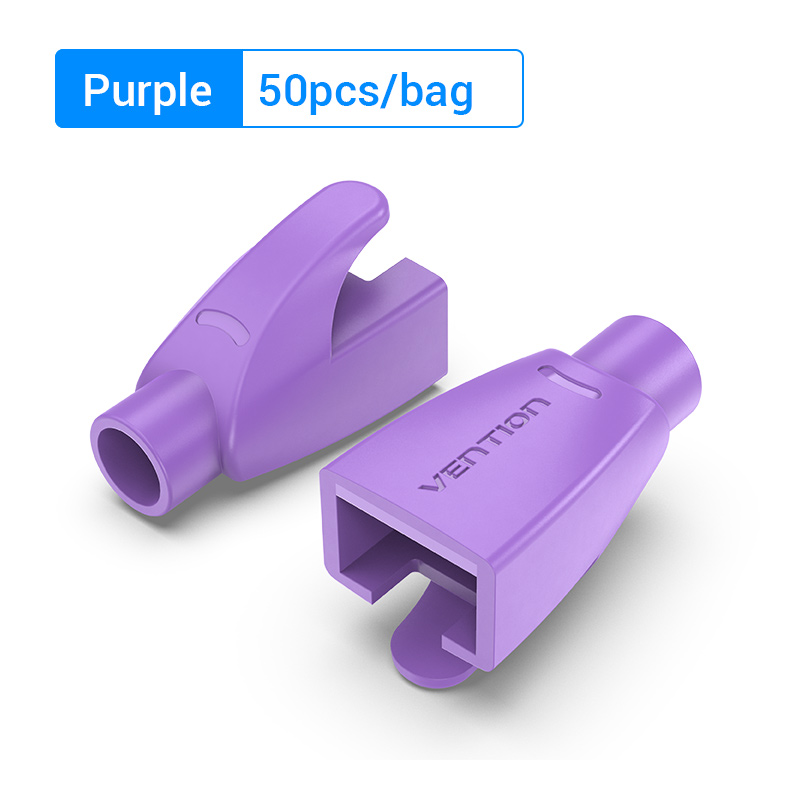 [IODV0-50] VENTION RJ45 Strain Relief Boots Purple PVC Type 50 Pack Model # IODV0-50