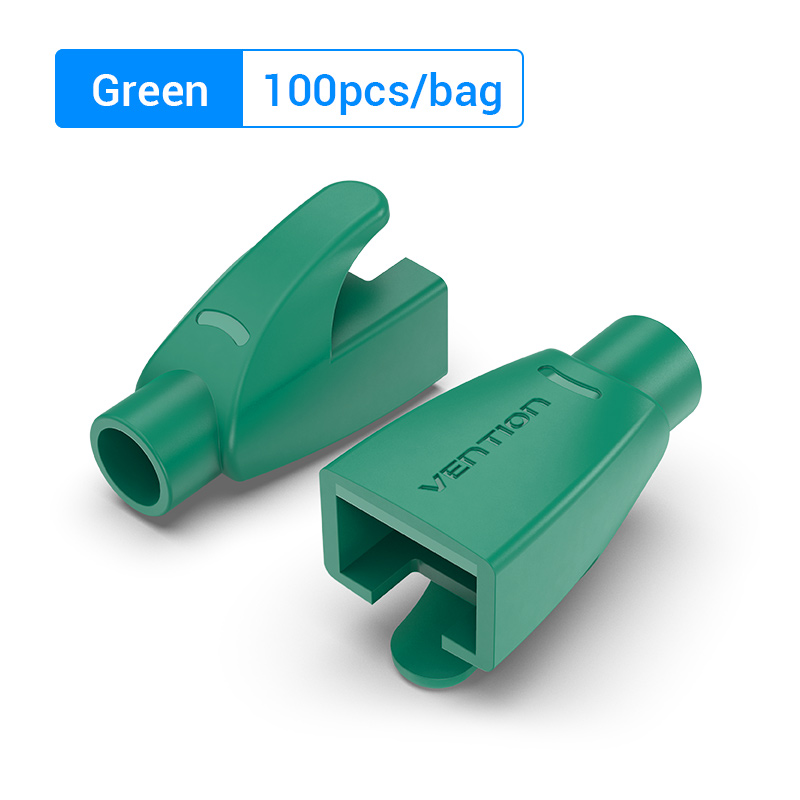 VENTION RJ45 Strain Relief Boots Green PVC Type 100 Pack Model # IODG0-100