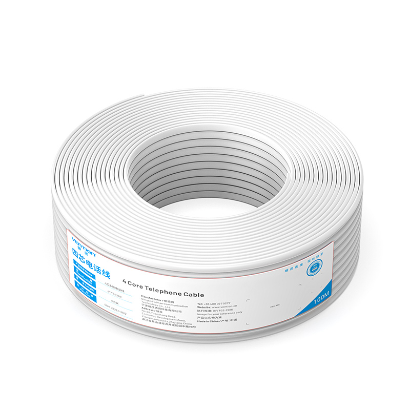 [IQAWAD] VENTION 4 Core Telephone Cable 100M White Model # IQAWAD