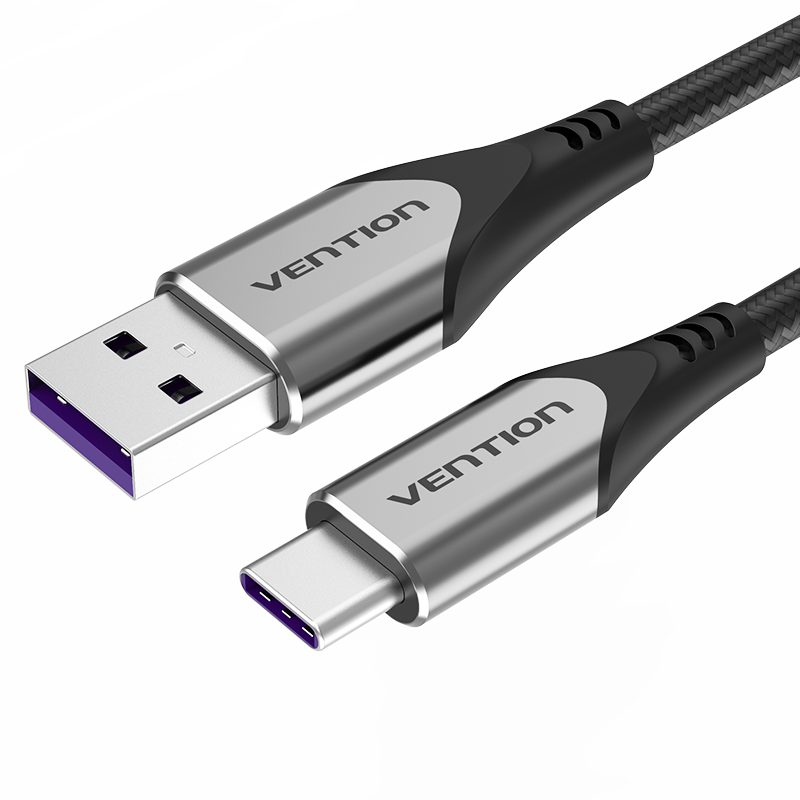[COFHF] VENTION USB-C to USB 2.0-A Fast Charging Cable 1M Gray Aluminum Alloy Type Model # COFHF