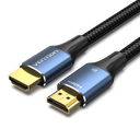 VENTION Cotton Braided HDMI-A Male to Male HD Cable 8K 5M Blue Aluminum Alloy Type Model # ALGLJ