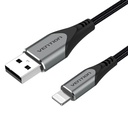 VENTION USB 2.0 A to Lightning Cable 1M Gray Aluminum Alloy Type Model # LABHF
