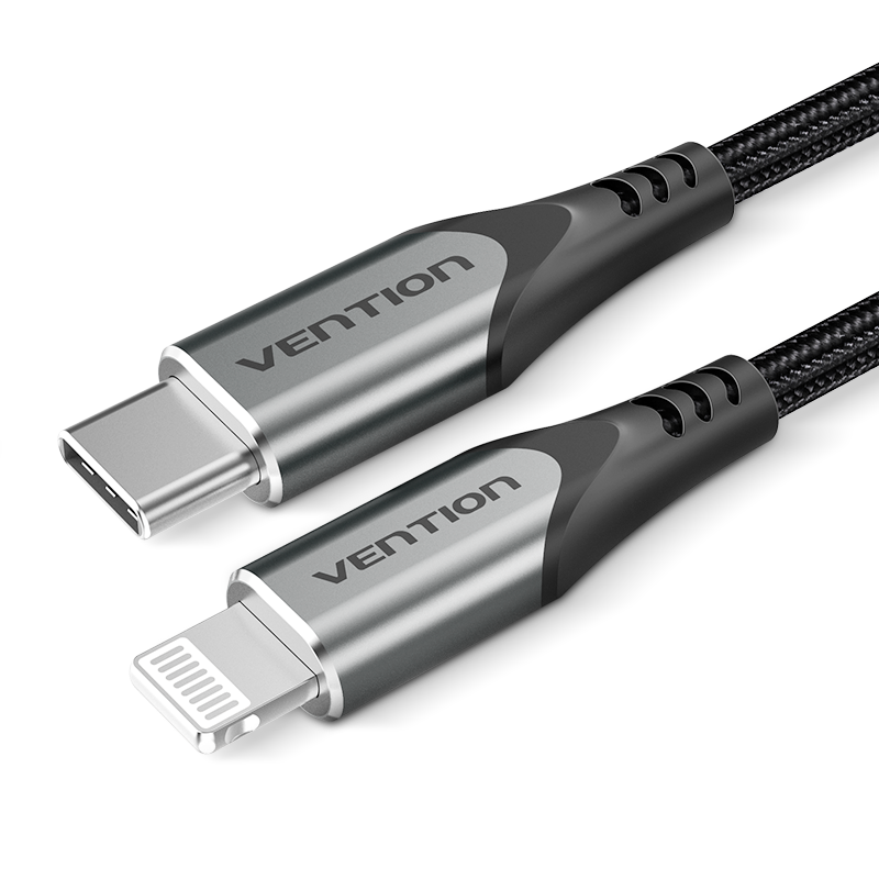 VENTION USB 2.0 C to Lightning Cable 1M Gray Aluminum Alloy Type Model # TACHF