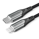 VENTION USB 2.0 C to Lightning Cable 2M Gray Aluminum Alloy Type Model # TACHH
