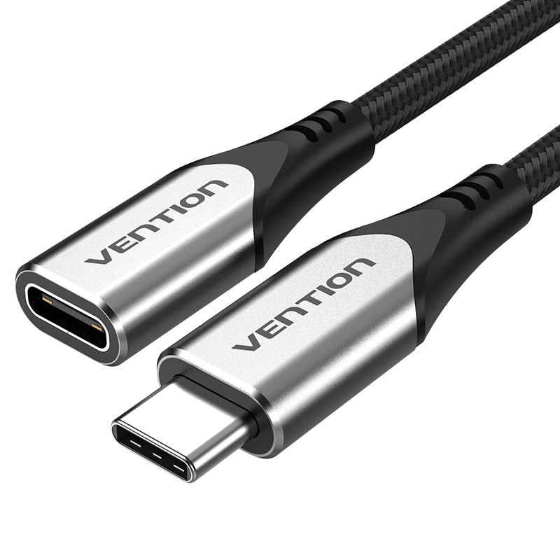 [TABHD] VENTION Cotton Braided USB-C 3.1 Extension Cable  0.5M Gray Model # TABHD