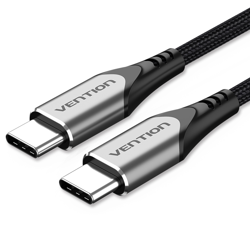 [TADHH] VENTION USB 2.0 C Male to C Male Cable 2M Gray Aluminum Alloy Type Model # TADHH