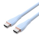 VENTION USB 2.0 C Male to C Male  5A Cable 2M Light Blue Silicone Type Model # TAWSH