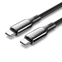 VENTION Cotton Braided USB 2.0 C Male to C Male 5A Cable 2M Black Zinc Alloy Type Model # CTKBH