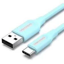 VENTION USB 2.0 A Male to C Male 3A Cable 1.5M Light Blue Model # COKSG
