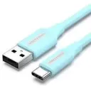 VENTION USB 2.0 A Male to C Male 3A Cable 1.5M Light Blue Model # COKSG