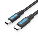 VENTION USB 2.0 C Male to Mini-B Male 2A Cable 1.5M Black Model # COWBG
