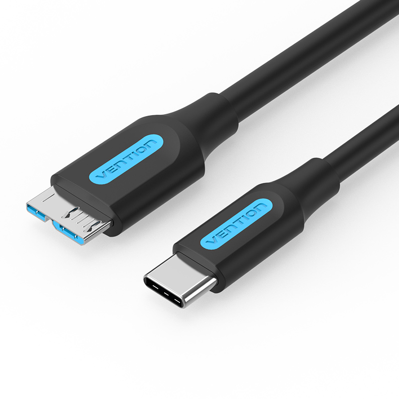 VENTION USB 3.0 C Male to Micro-B Male 2A Cable 0.5M Black Model # CQABD