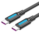 VENTION USB 2.0 C Male to C Male  5A Cable 2M Black PVC Type Model # COTBH