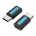 VENTION USB-C Male to Micro USB 2.0 B Female Adapter Black PVC Type Model # CDXB0