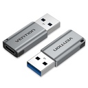 VENTION USB 3.0 Male to USB-C Female Adapter Gray Aluminum Alloy Type X2 Model # CDPH0-2