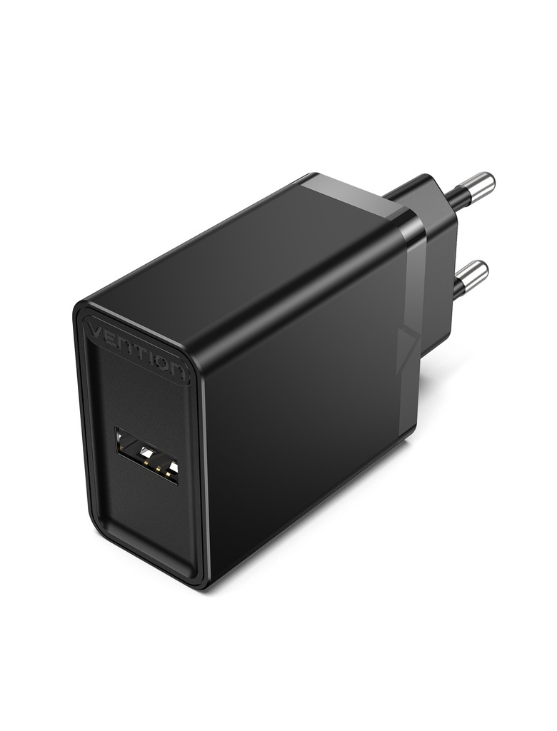 [FAAB0-UK] VENTION 1-port USB Wall Charger(12W) UK-Plug Black Model # FAAB0-UK