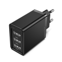 VENTION 3-port USB(A+A+A) Wall Charger(12W/12W/12W) EU-Plug Black Model # FEAB0-EU
