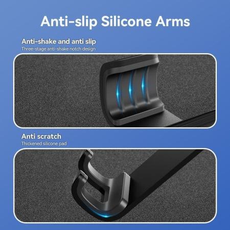 [KCLB0] VENTION Auto-Clamping Car Phone Mount With Duckbill Clip Black Square Type Model # KCLB0