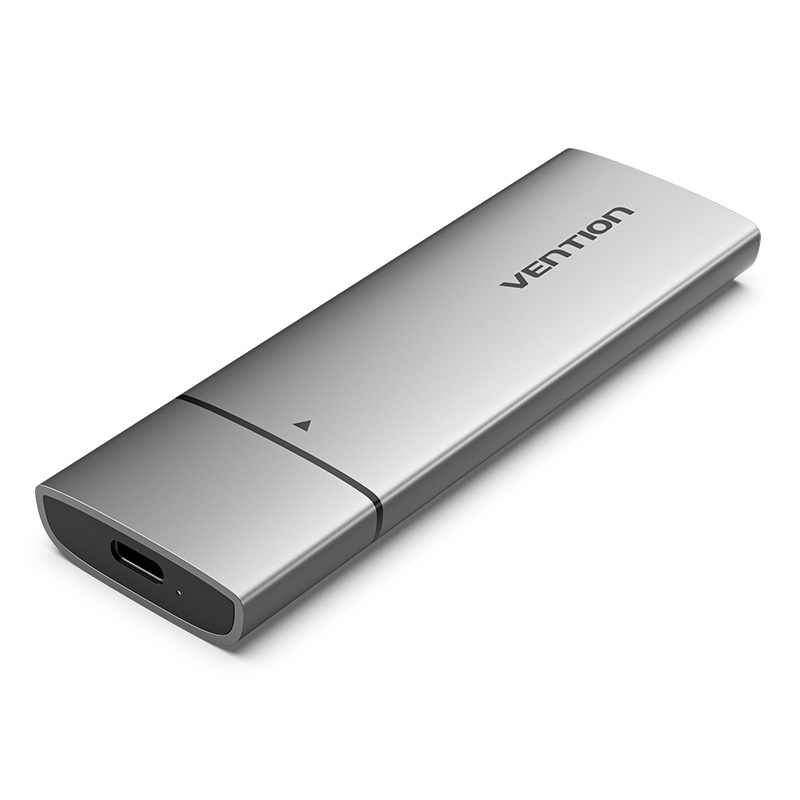 [KPGH0] VENTION M.2 NVMe SSD Enclosure (USB 3.1 Gen 2-C) Gray Aluminum Alloy Type Model # KPGH0